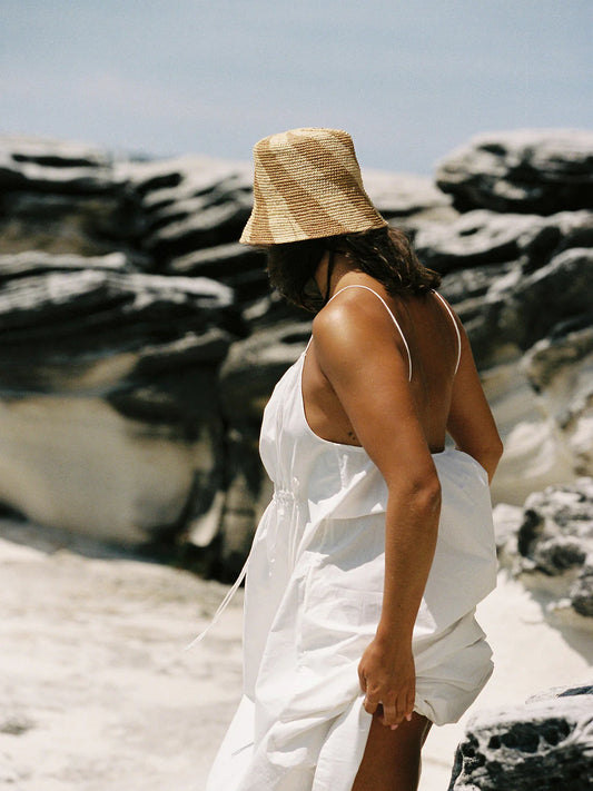 Cyla Bucket Hat - Bronze & Natural