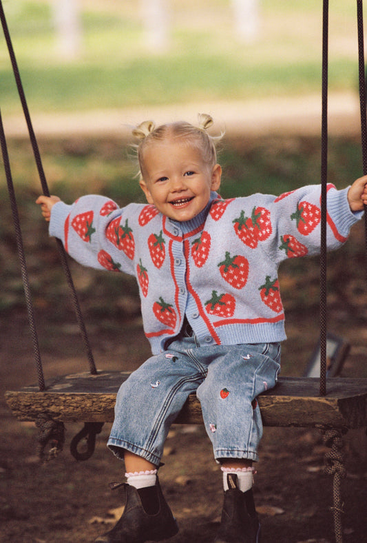 Strawberry Sky Knit Cardigan