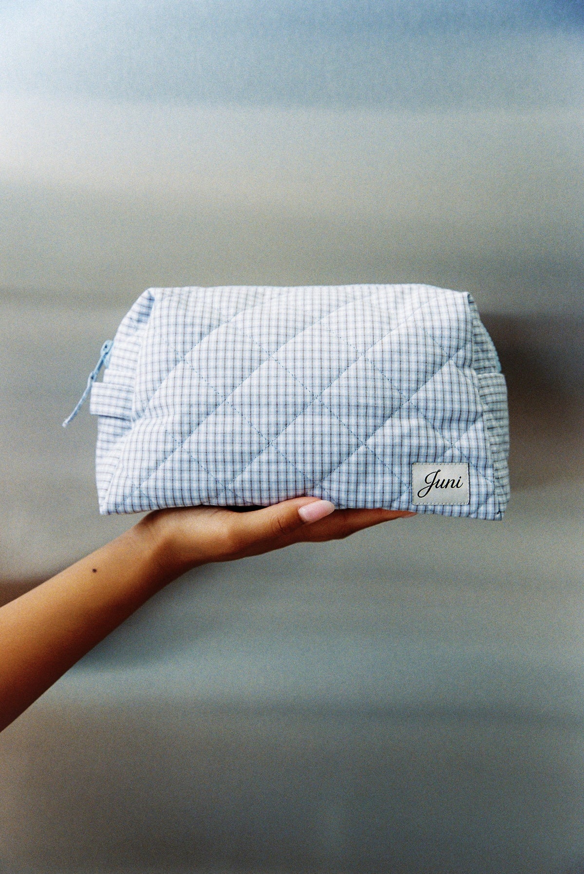 Essentials Pouch - Blue Check