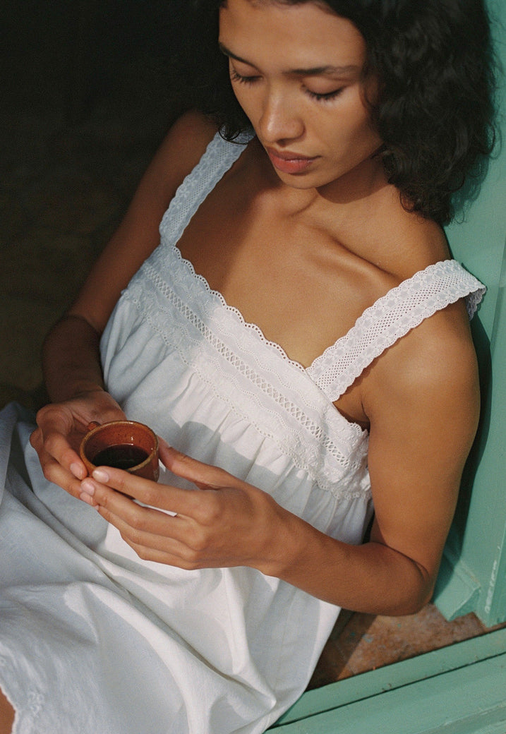 Francesca Mini Dress - Blanc