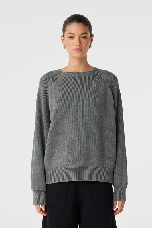 Emery Sweater - Dark Grey Marle
