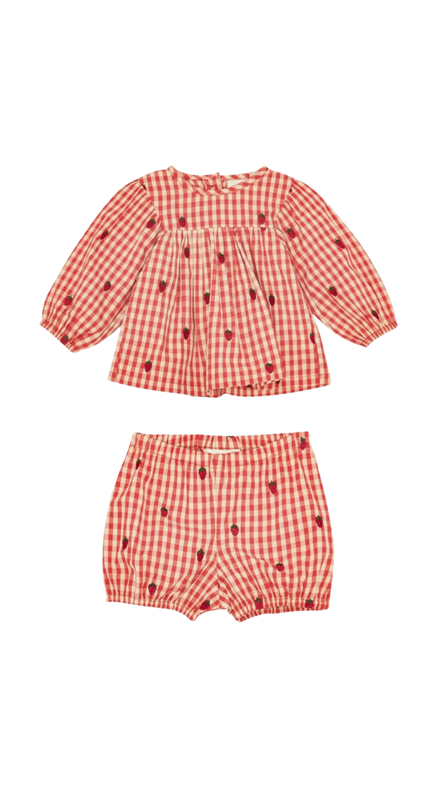 Molly Baby Set - Berry Gingham