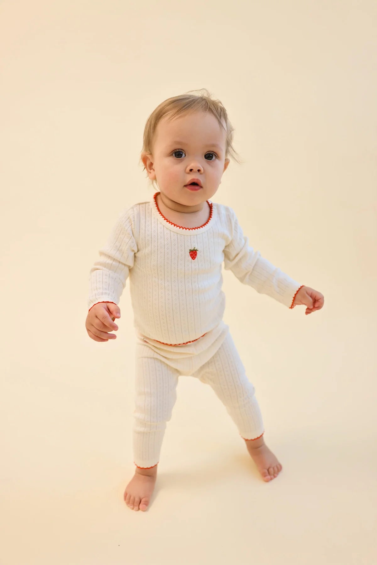 Flora Pointelle Leggings - Gentle Cream