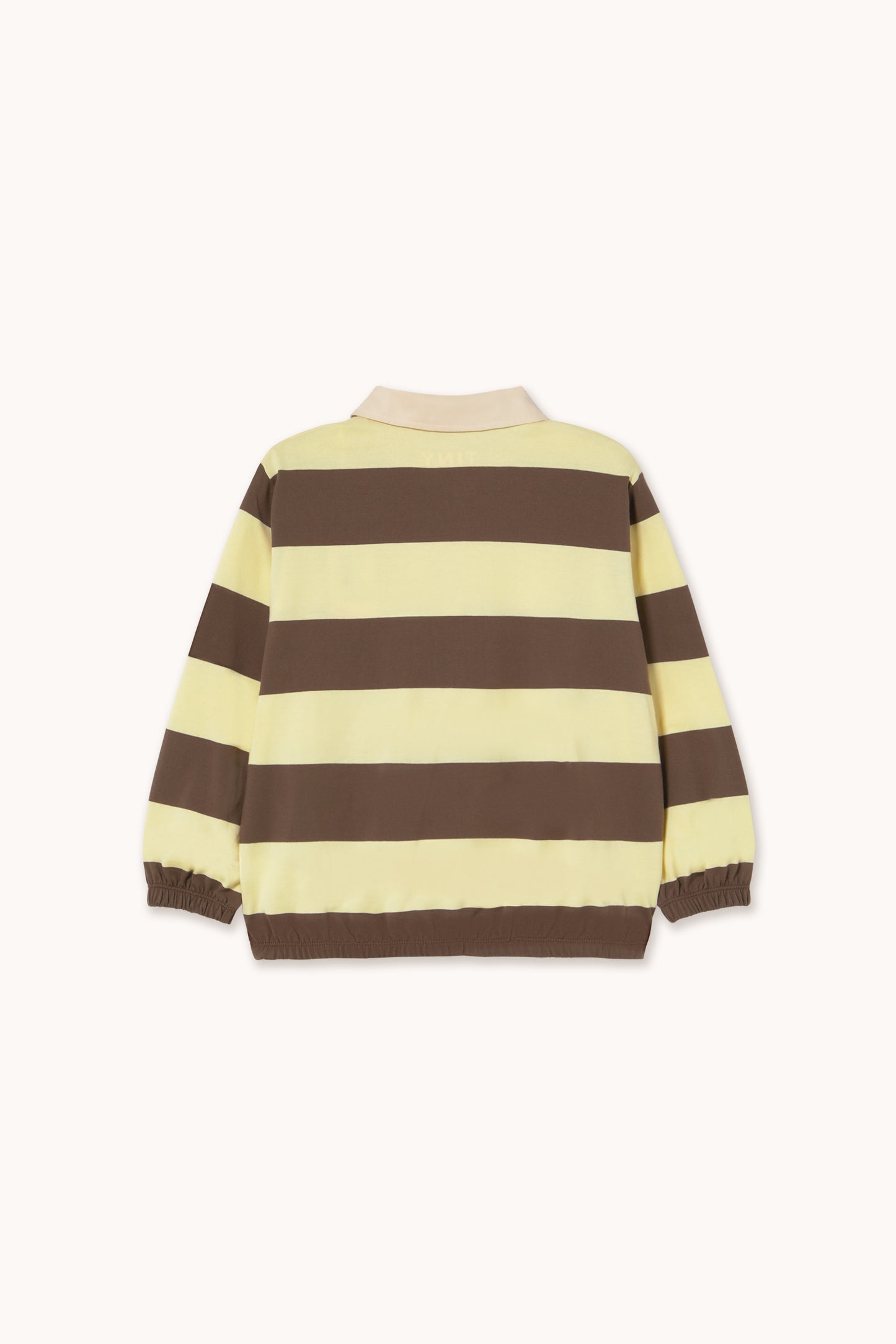 Stripes Polo Sleeve Tee - Dusty Yellow