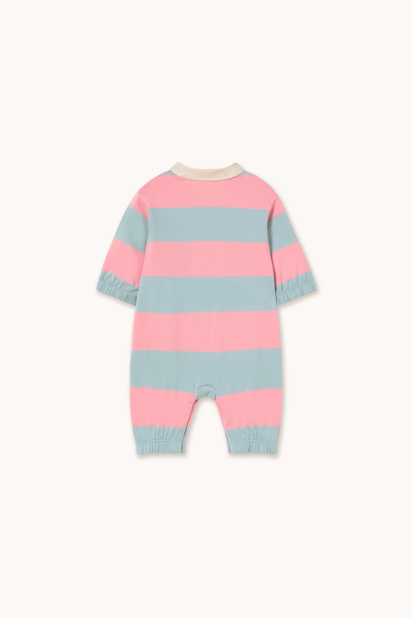 Stripes Polo One Piece - Pink