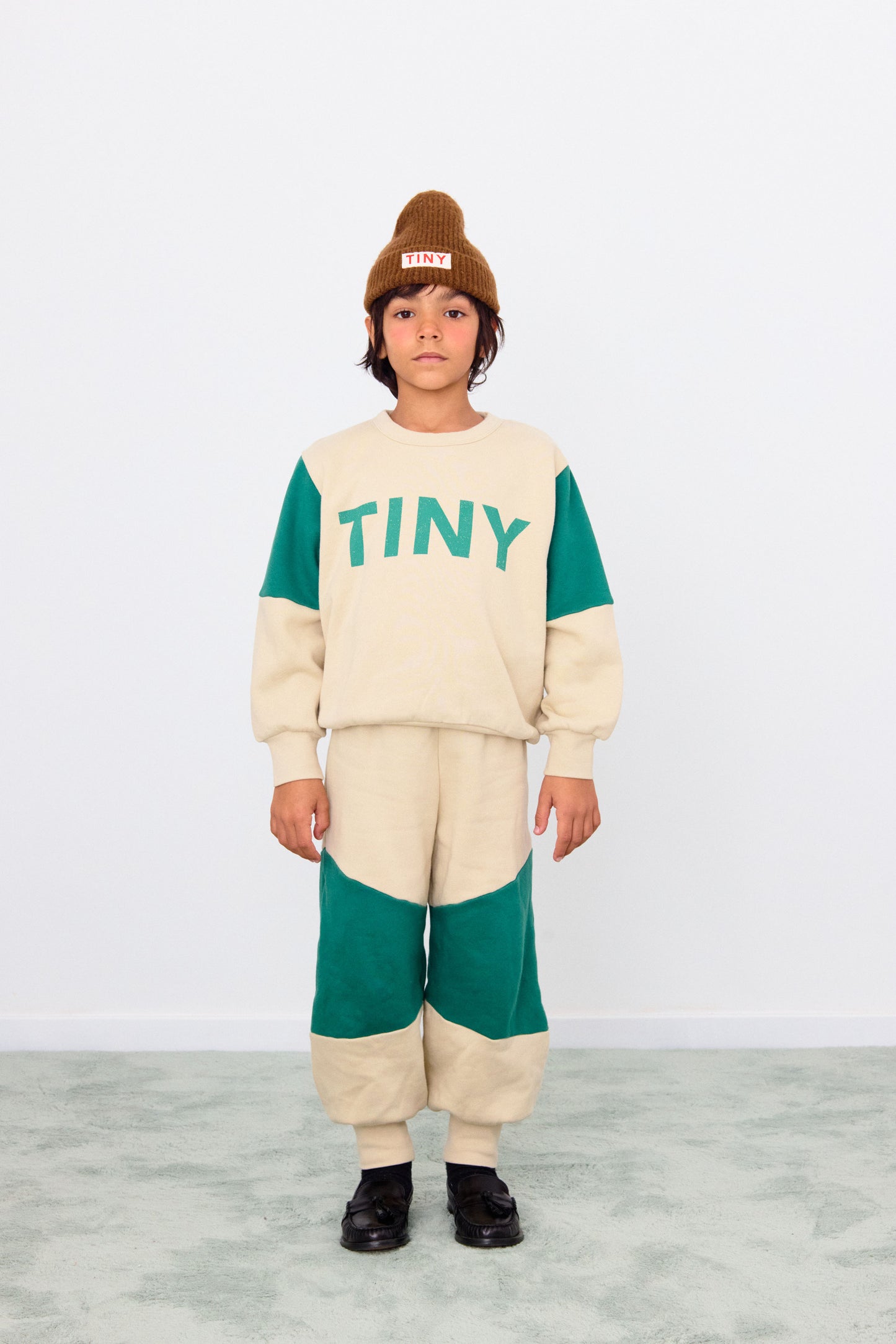 Tiny Colour Block Sweatshirt - Dark Vanilla
