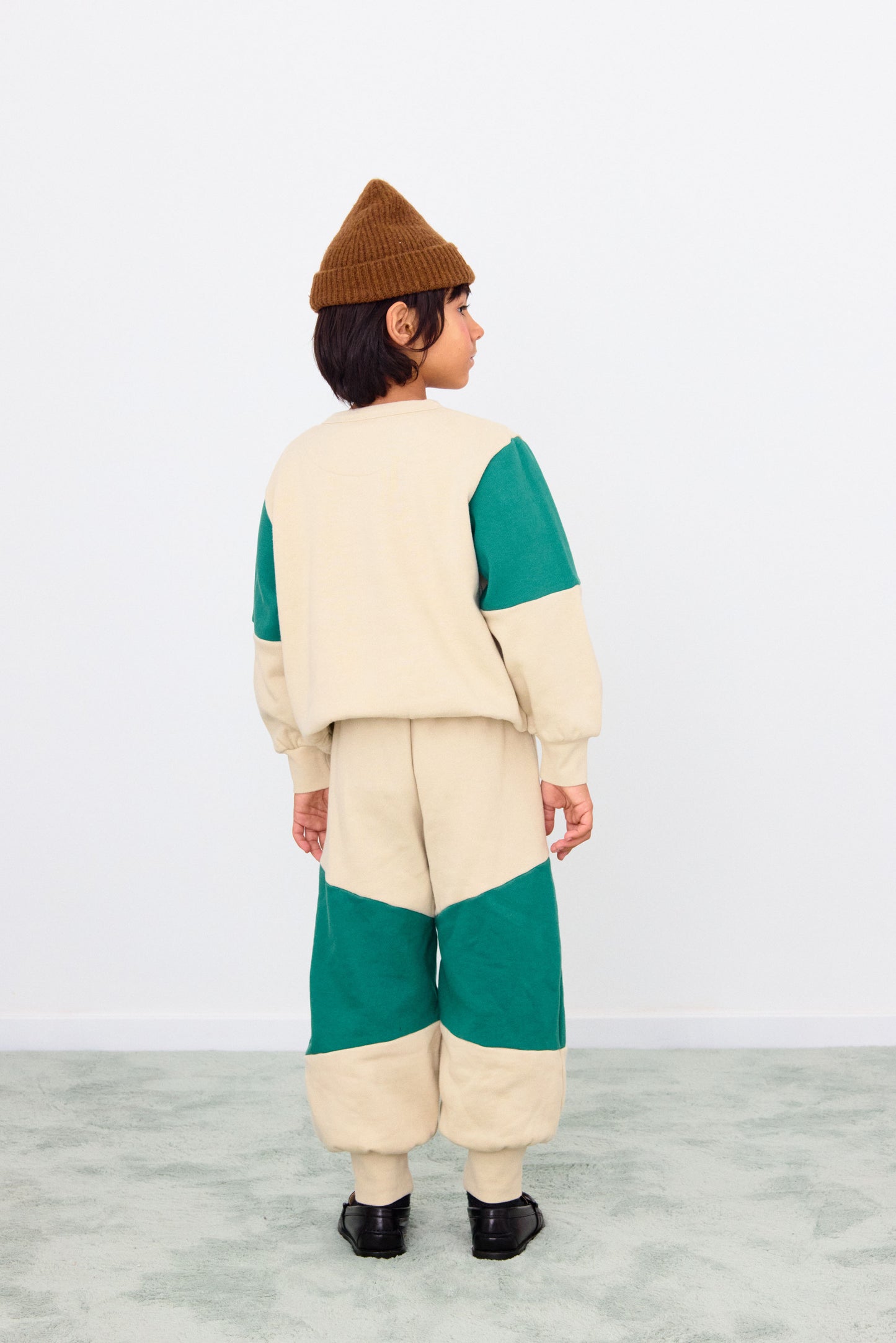 Tiny Colour Block Sweatshirt - Dark Vanilla