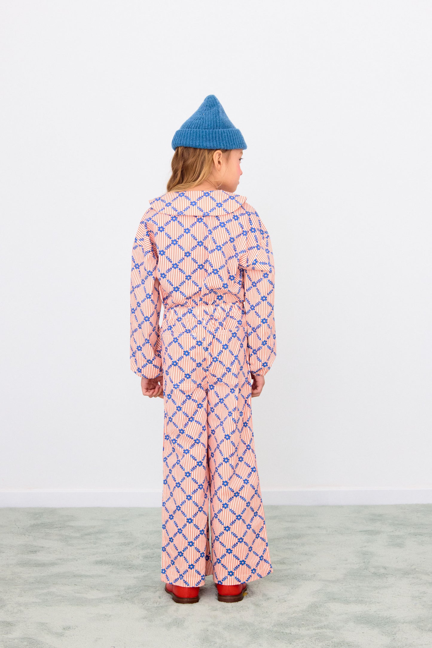 Flower Grid Shirt - Light Cream