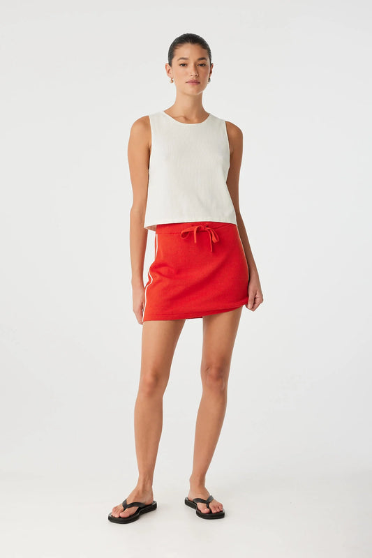 Pippa Mini Skirt - Cherry Red