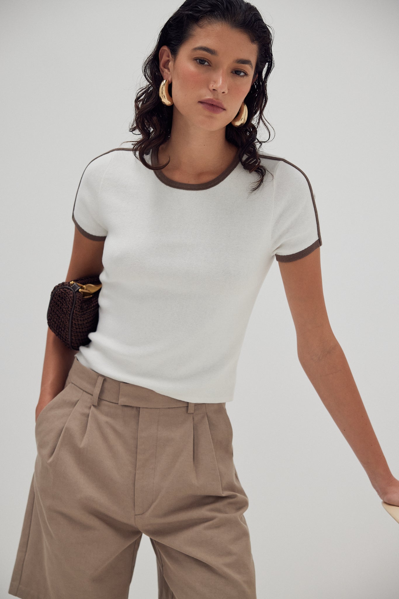 Mischa Tee - Cream & Cacao