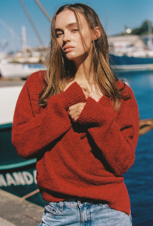 Lola Ballet Knit Cardigan - Burgandy