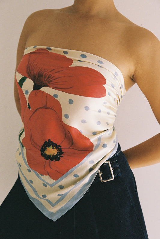 Poppy Silk Scarf