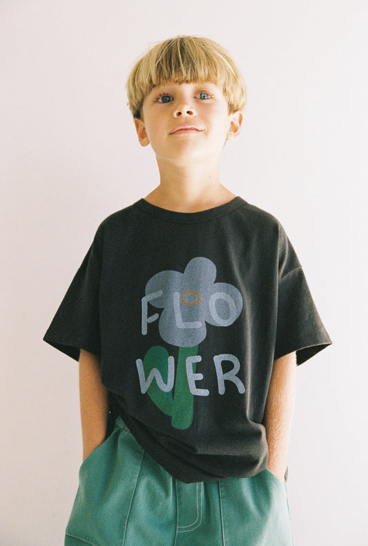 JNR Blossom Tee - Washed Black