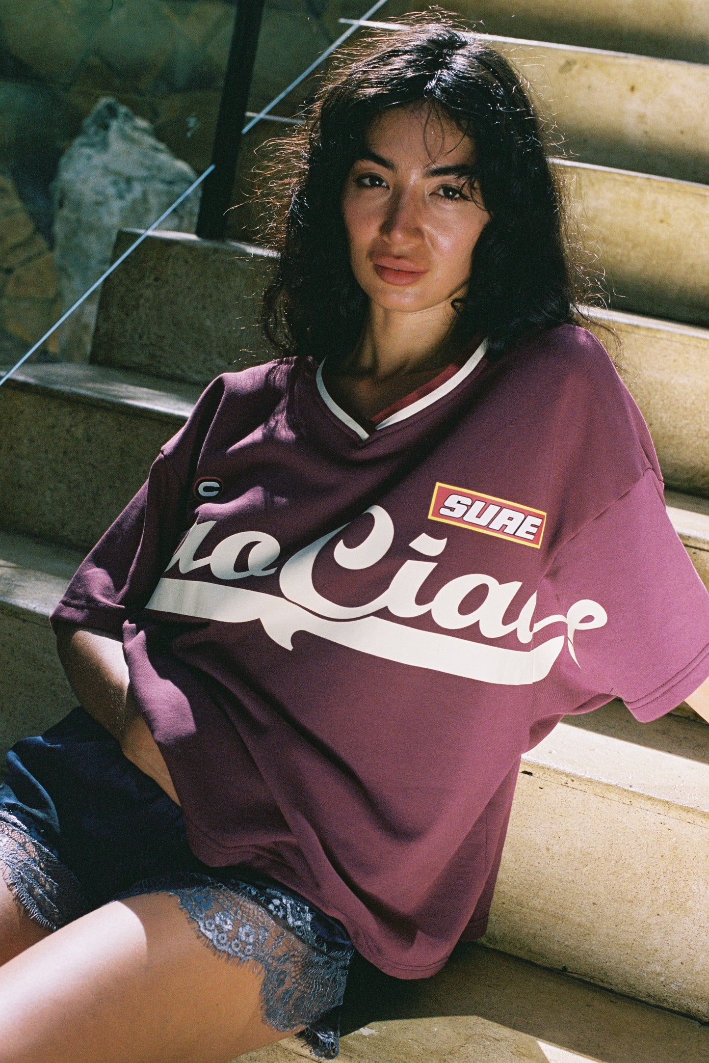 Night Tie Die Lace Trim Short