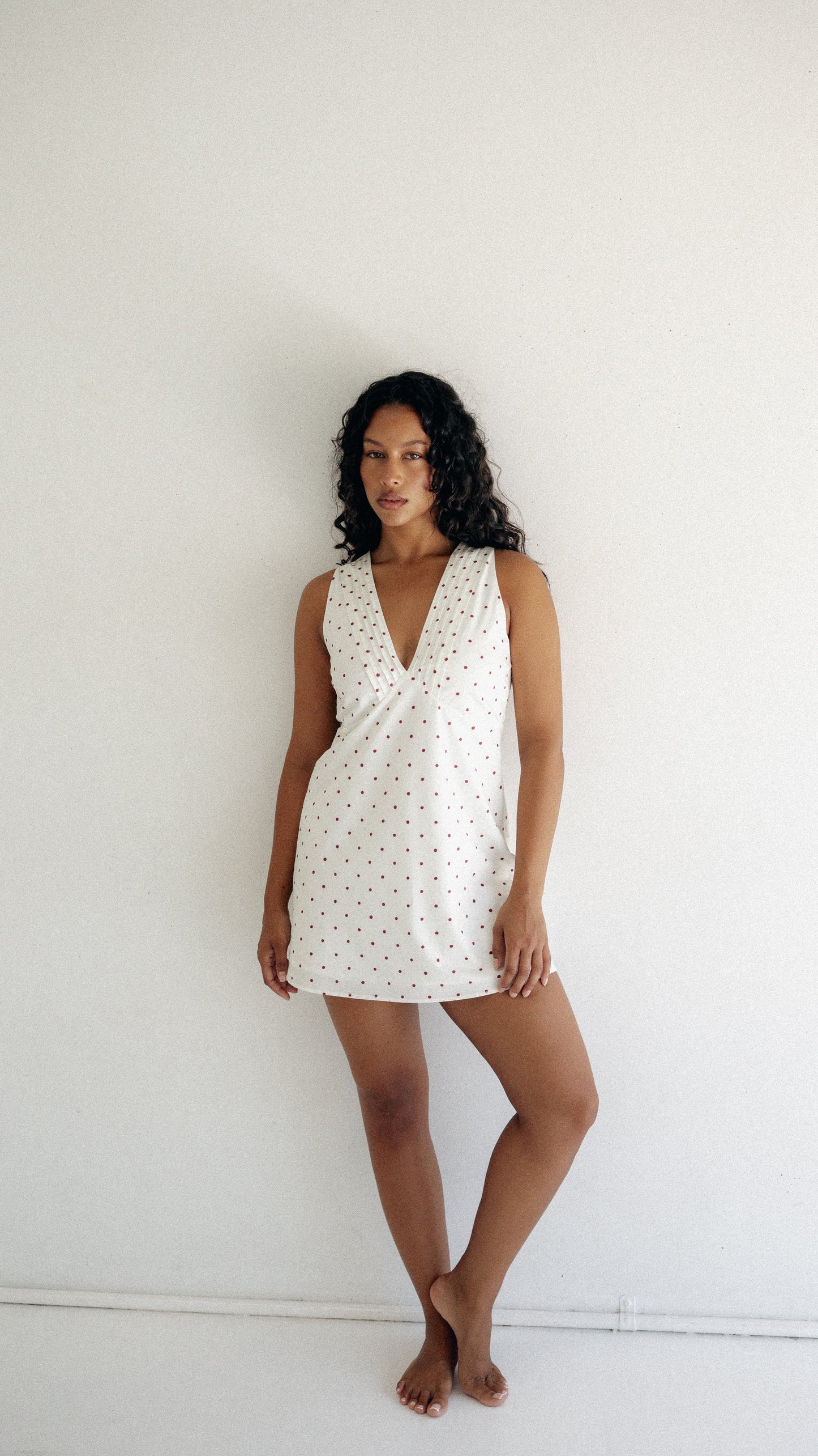 Clara Mini Dress - Cherry Polka Dot