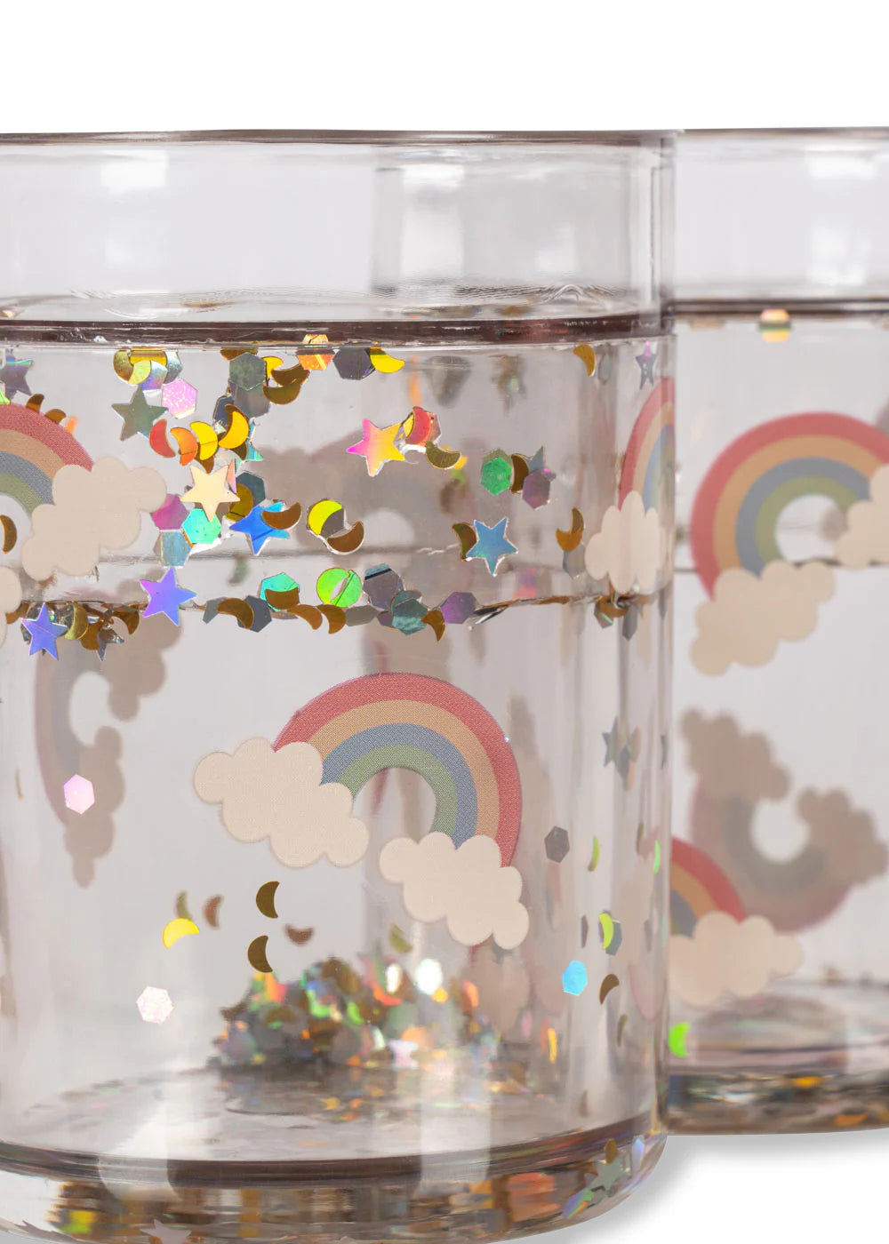 2 Pack Glitter Cups - Rainbow