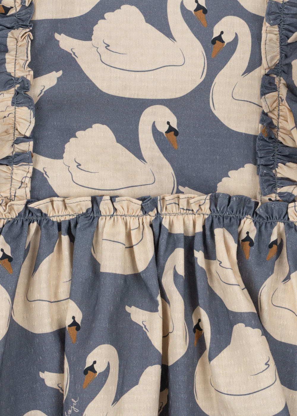 Evia Long Sleeve Bow Dress - Swan