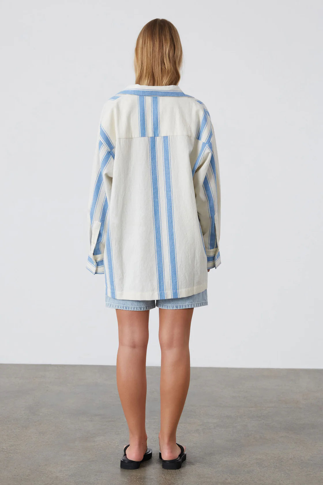 Marine Stripe Organic Cotton Blend Shirt