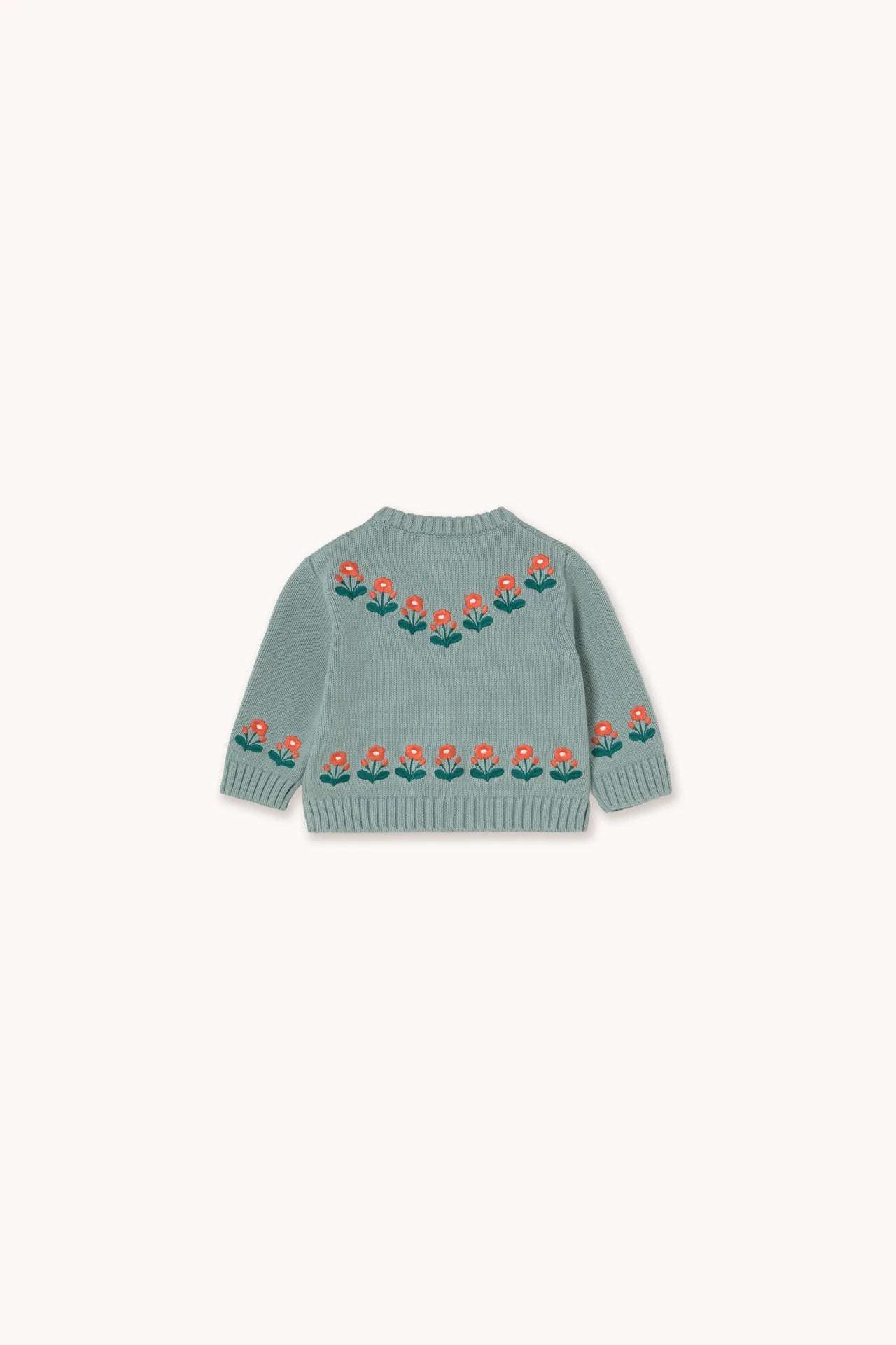 Flowers Baby Cardigan - Sage