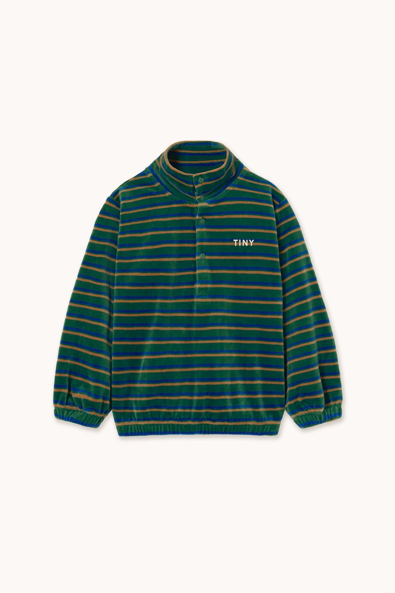 Duo Stripes Mockneck Sweatshirt - Dark Green