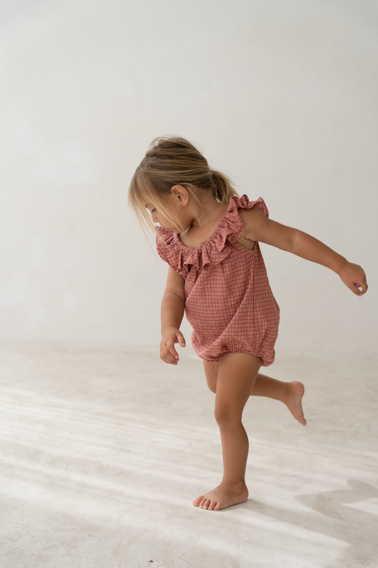 Pip Romper - Red Plaid