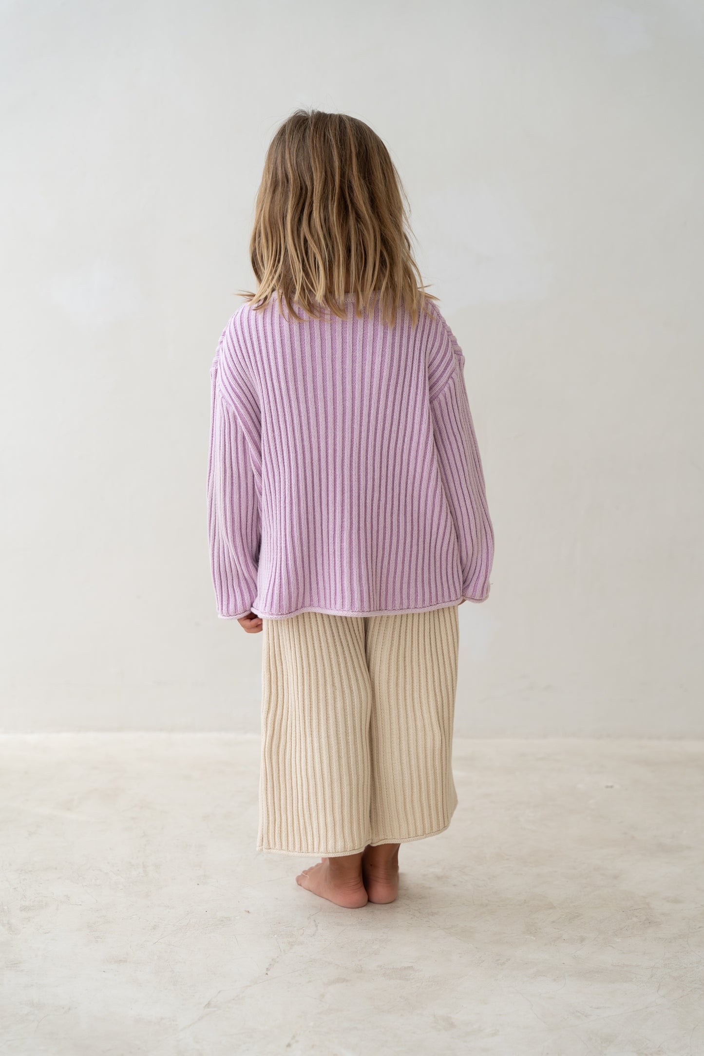 Essential Knit Jumper Mauve Stripe