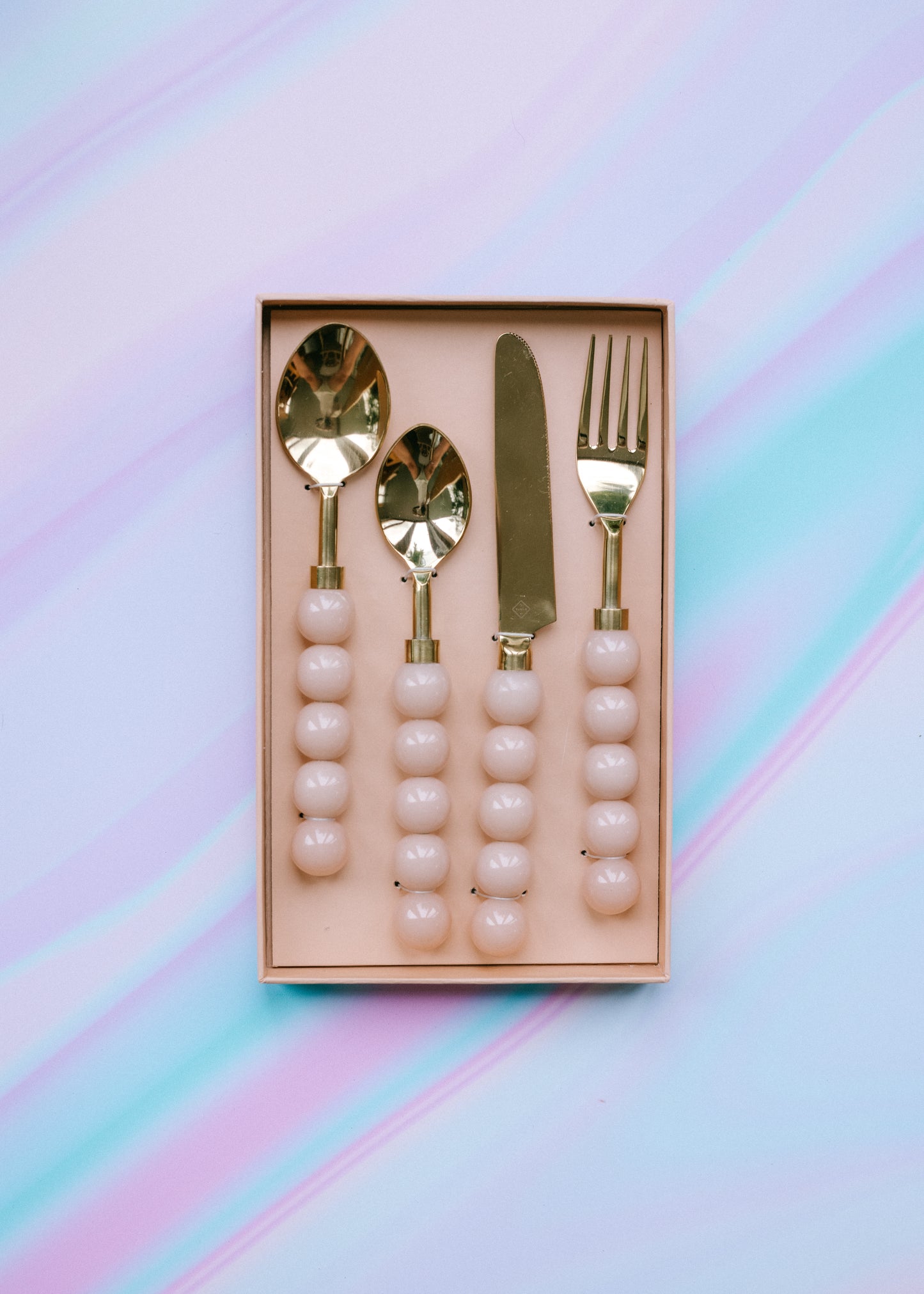 Bubble handle cutlery set