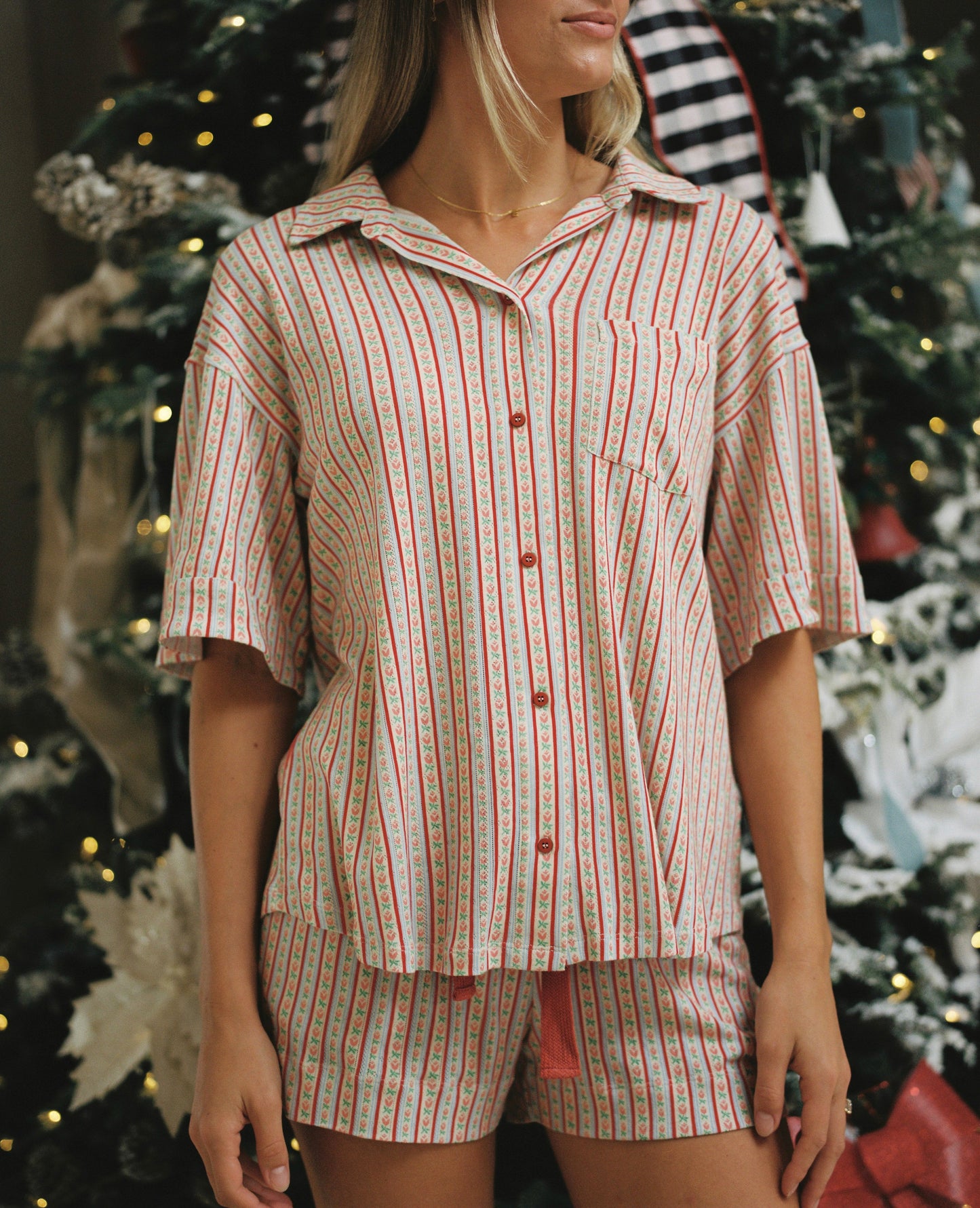 Daze Pyjama Set - Tulip Stripe