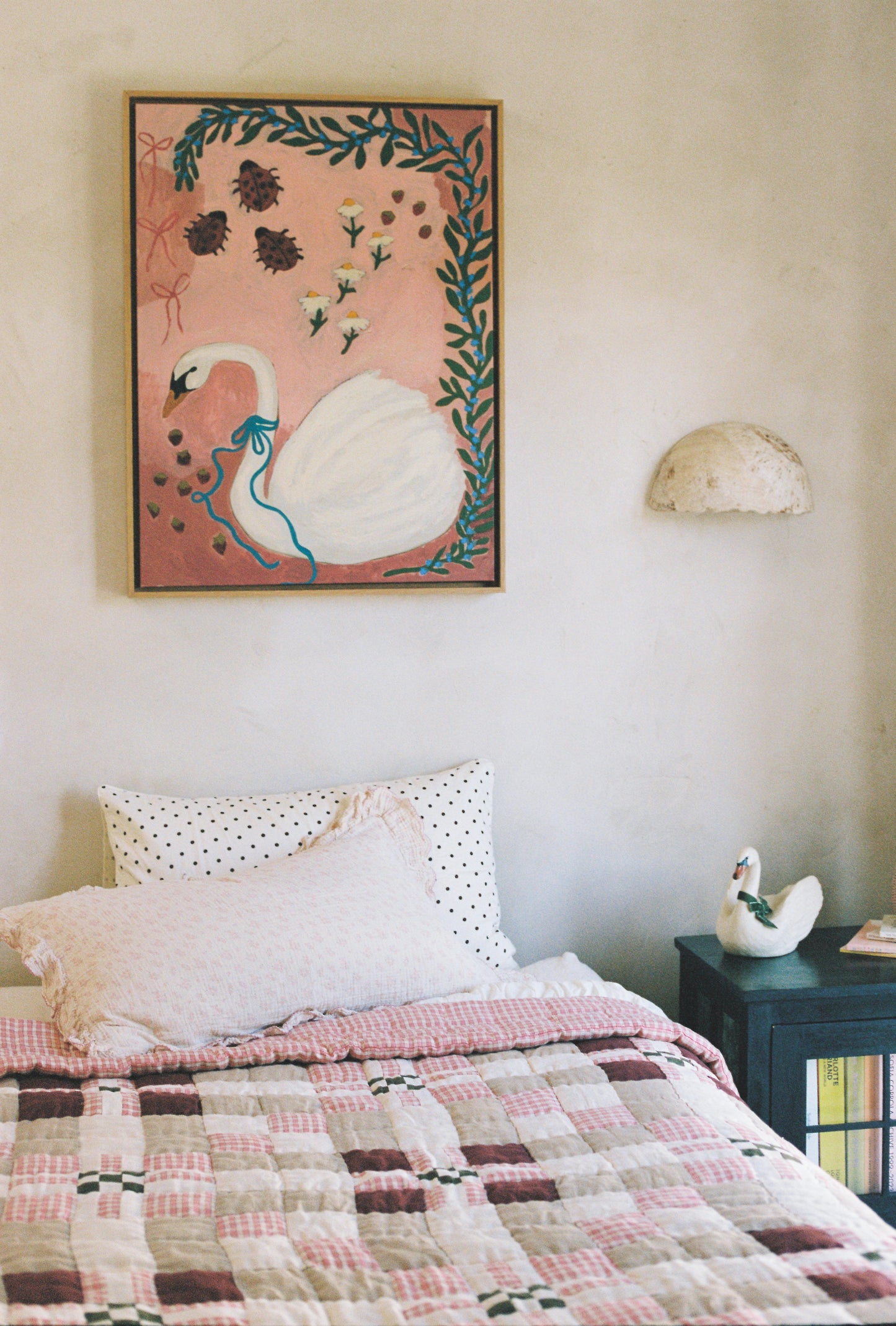 Sweetberry Swan on Canvas