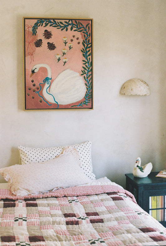 Sweetberry Swan on Canvas