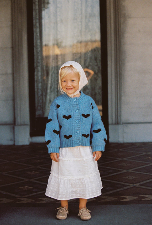 JNR Sweetheart Cardigan - Hearts