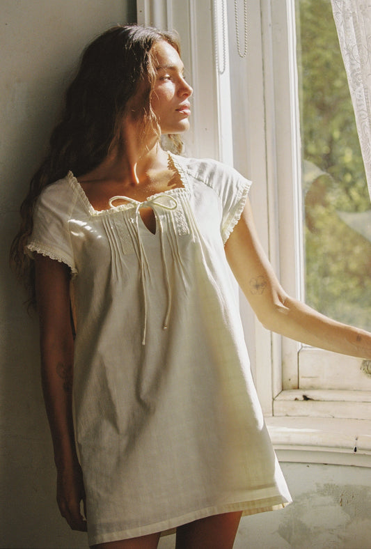 Amelia Mini Dress - Buttercream