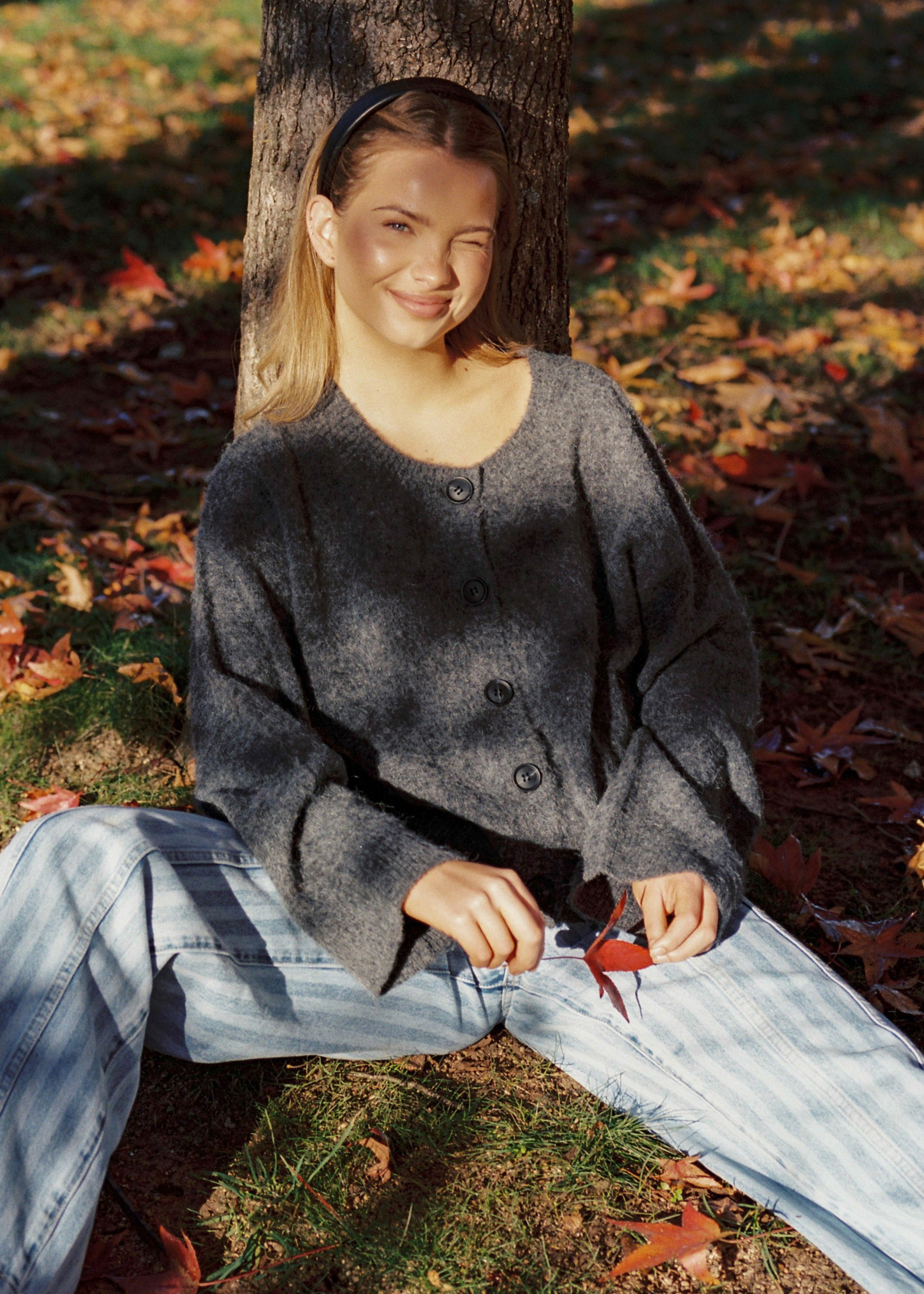 Billie Knit Cardigan - Grey – The Wholesome Store