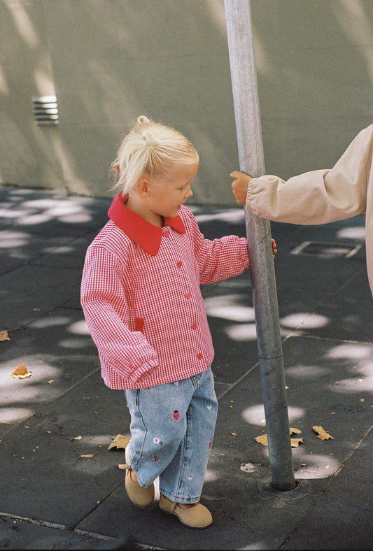 Sienna Padded Jacket - Raspberry Gingham