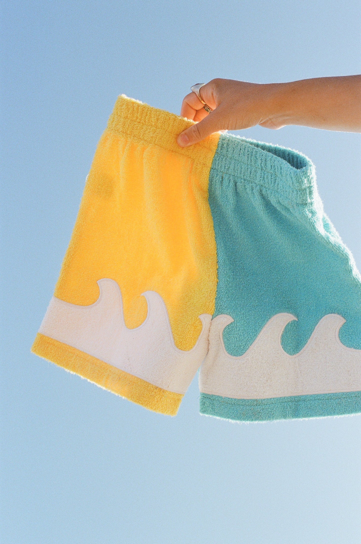 Wave Splice Shorts - Blue & Yellow