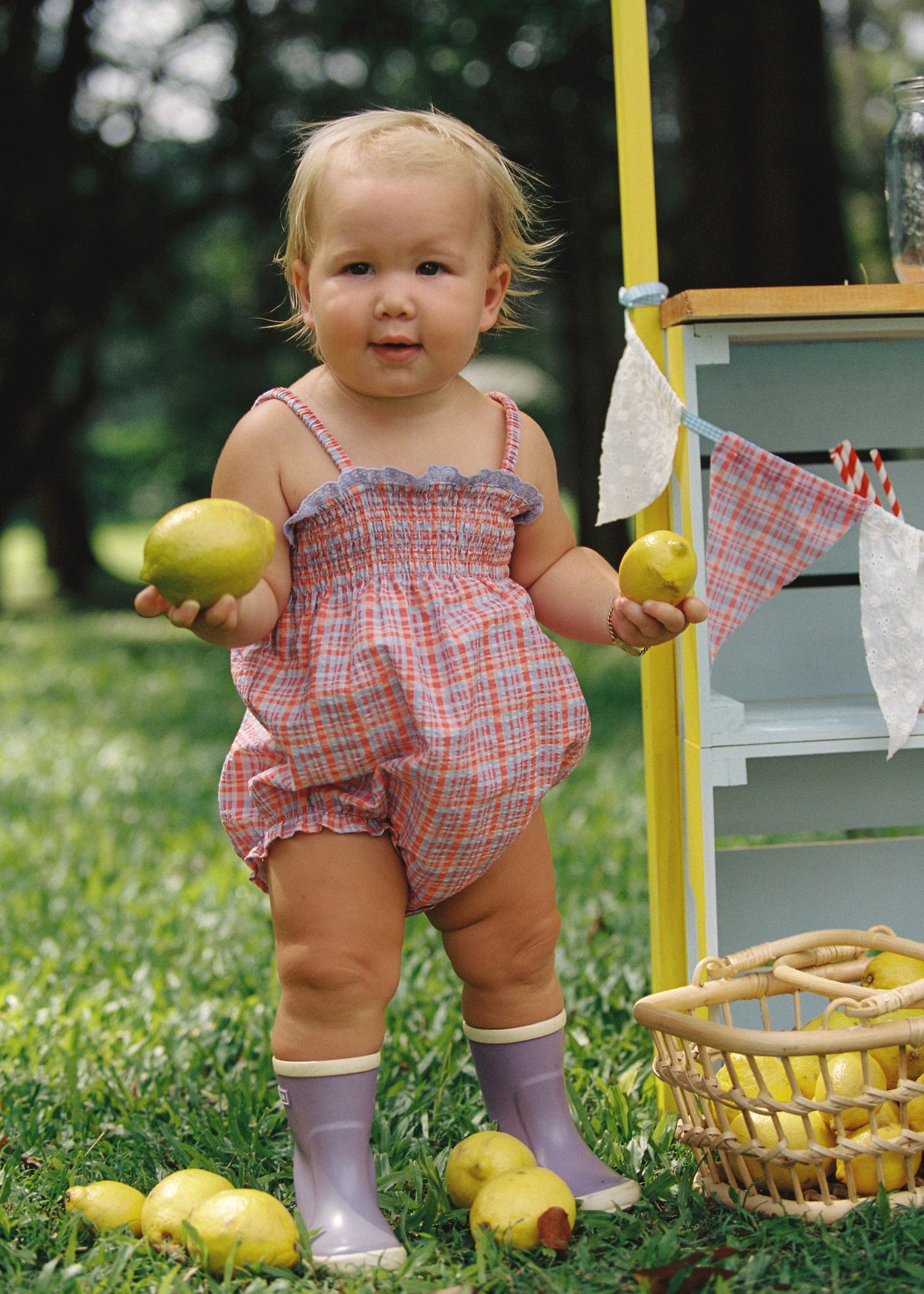 Lottie Romper - Picnic Check