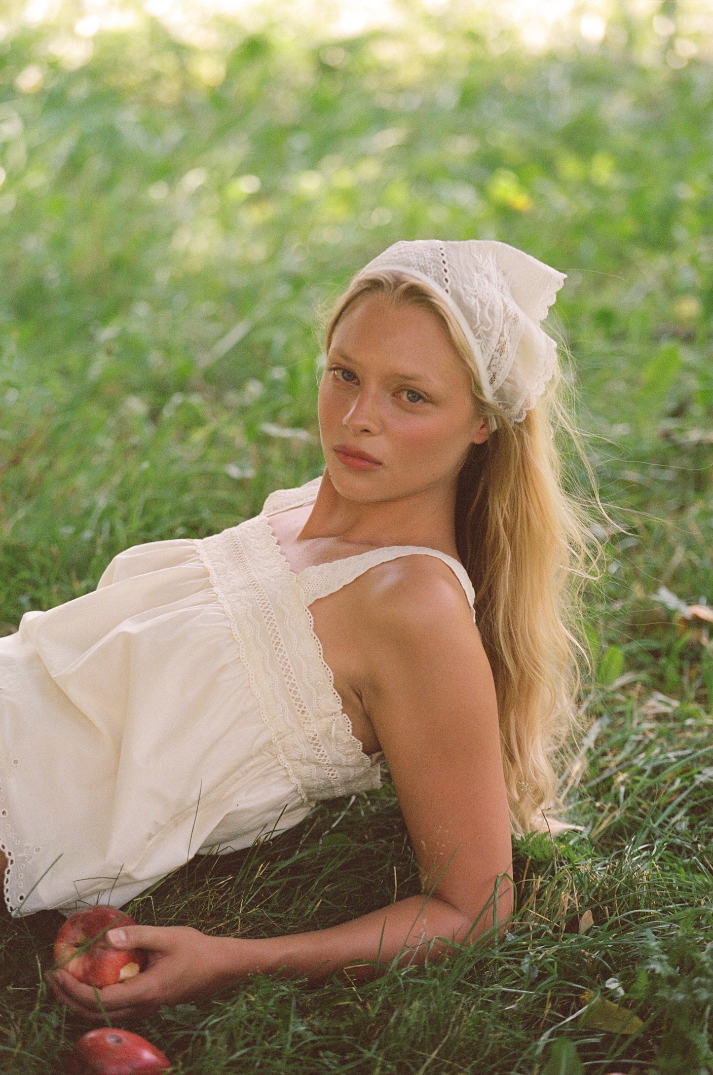 Lace Headscarf - Blanc