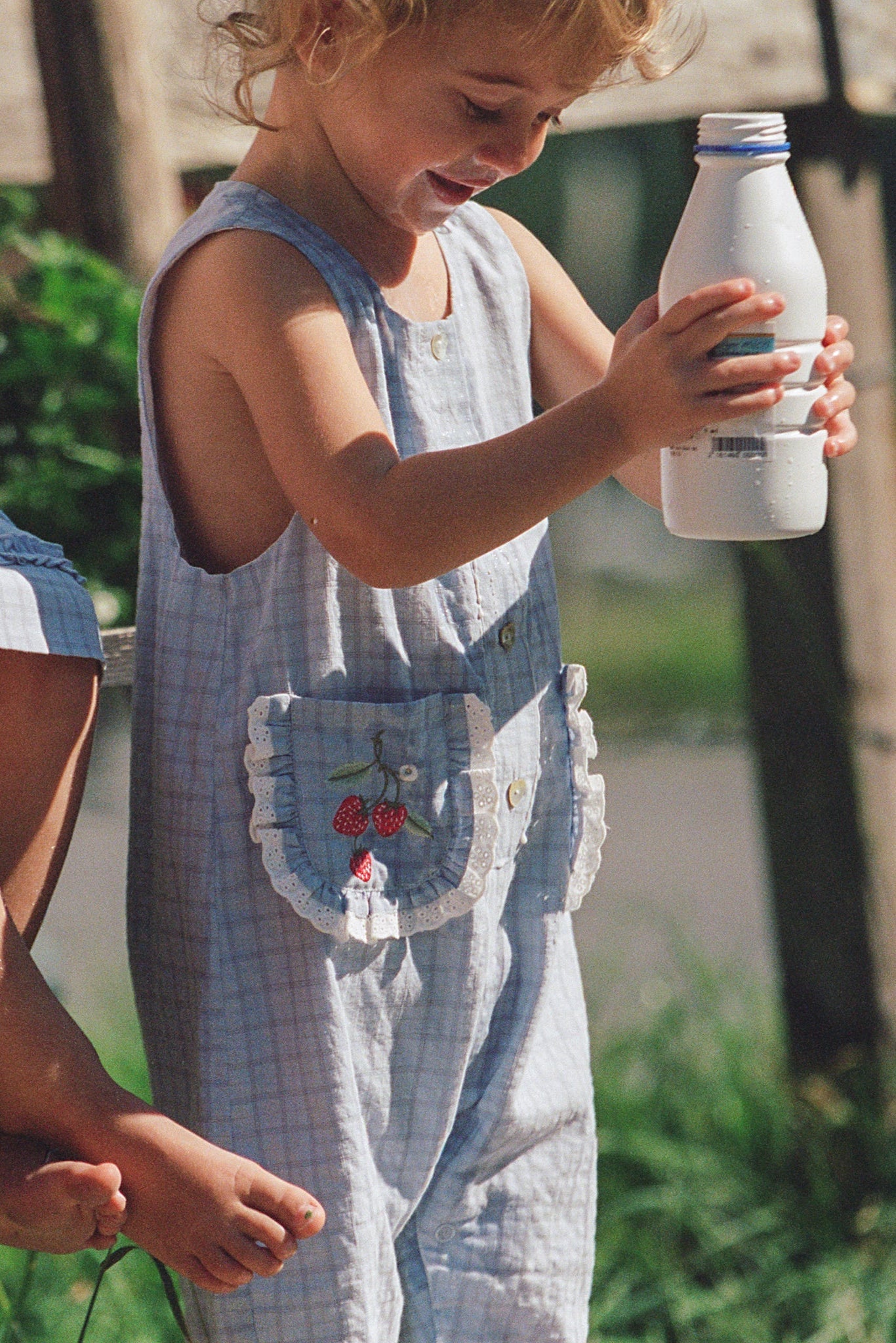 Charlotte Romper - Sky Gingham