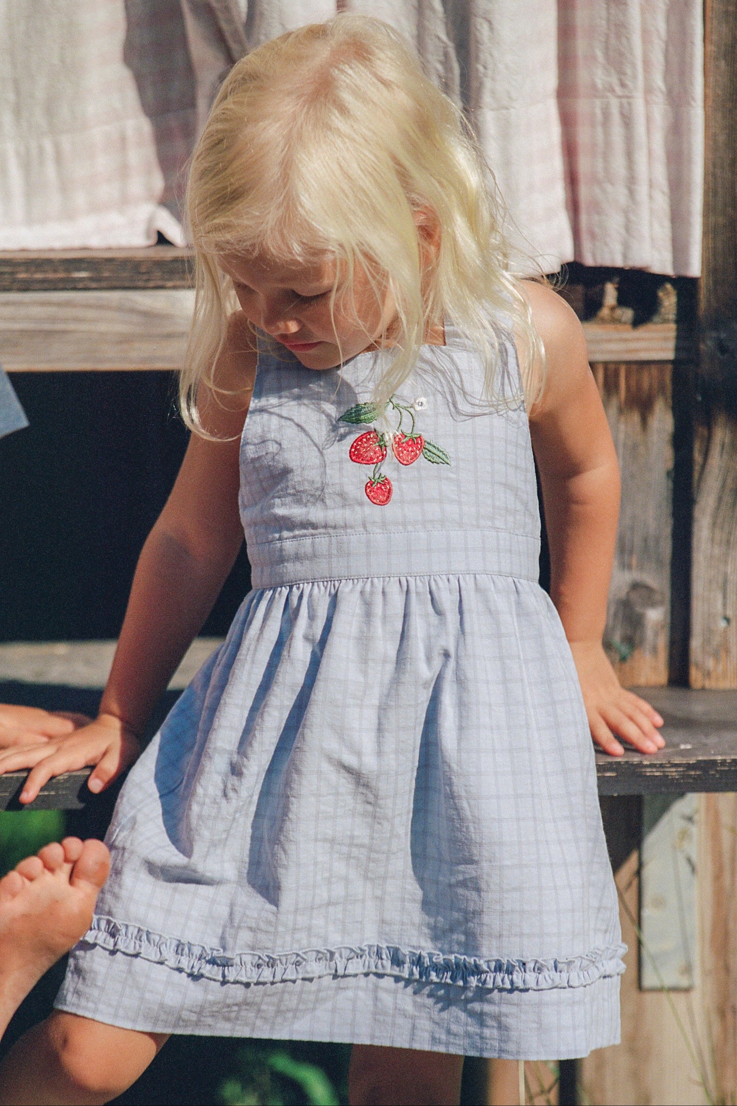 Coco Dress - Sky Gingham