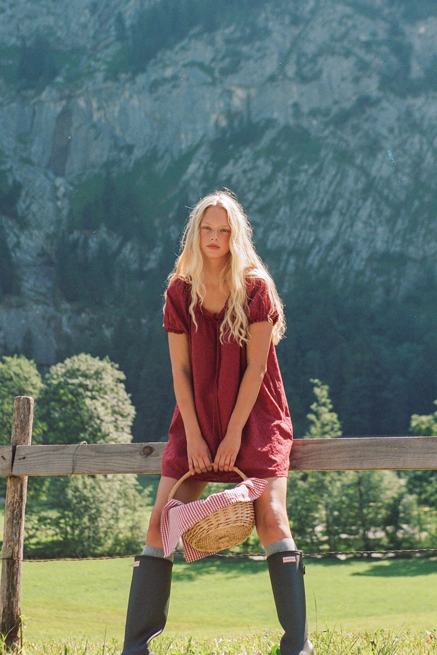 Joelle Mini Dress - Dark Cherry