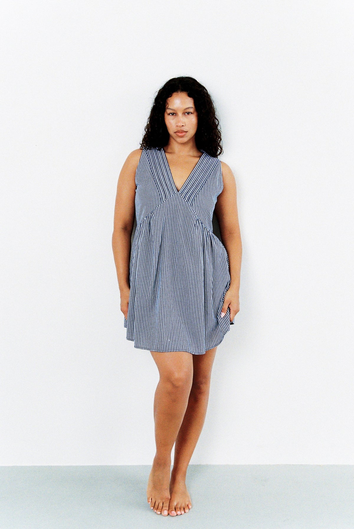 Hunter Mini Dress - Midnight Check