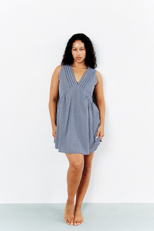 Hunter Mini Dress - Midnight Check