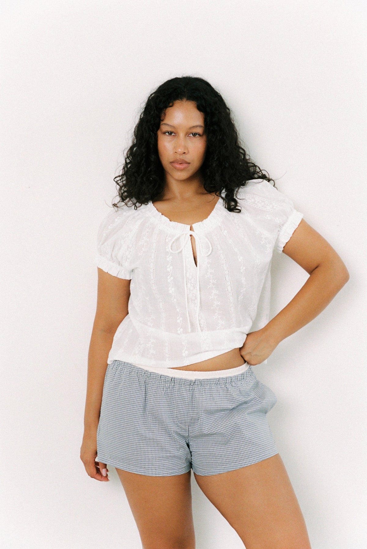 Lucia Boxer Short - Grey Check