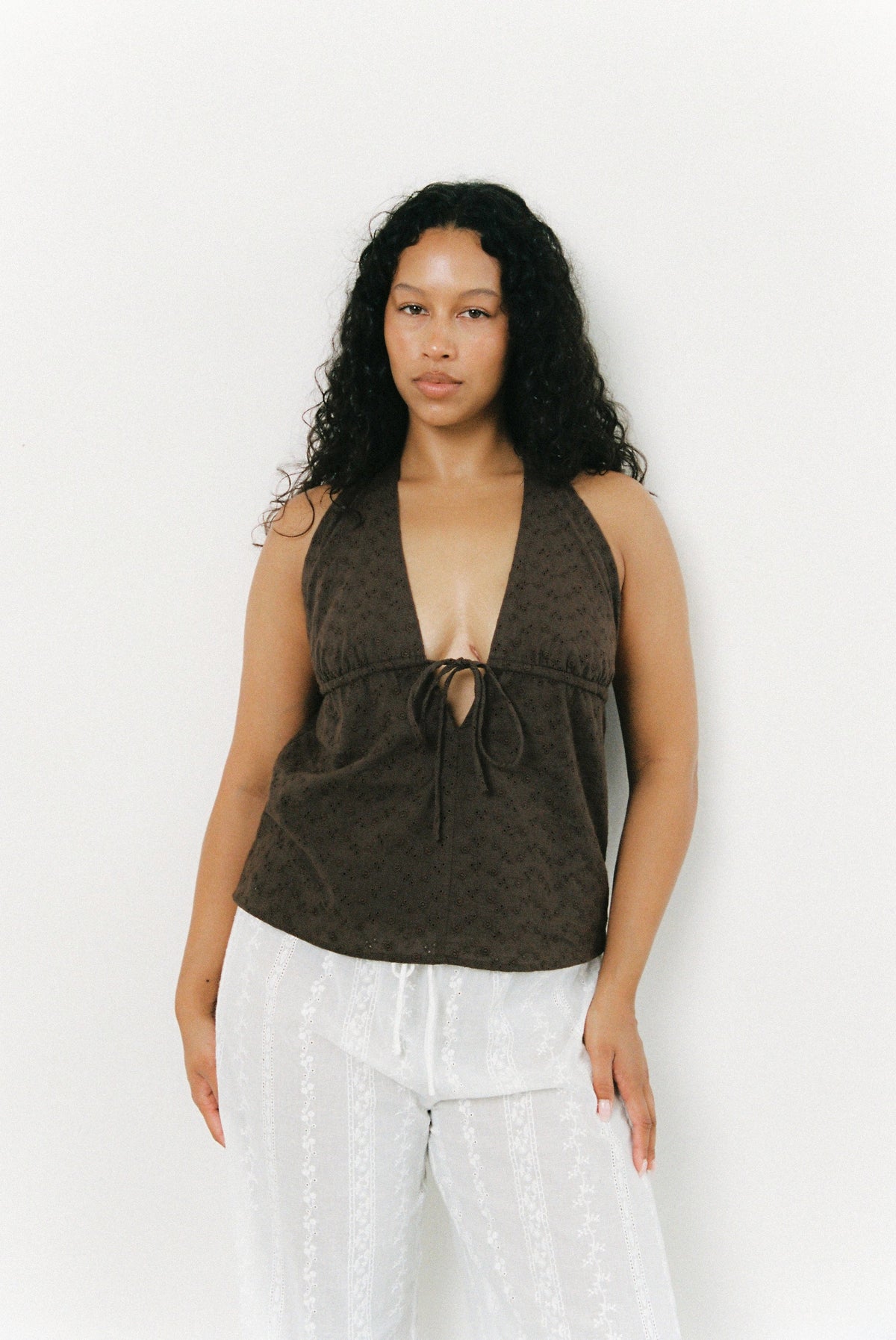 Aimee Halter Top - Espresso