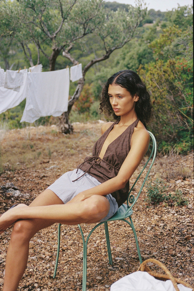 Aimee Halter Top - Espresso