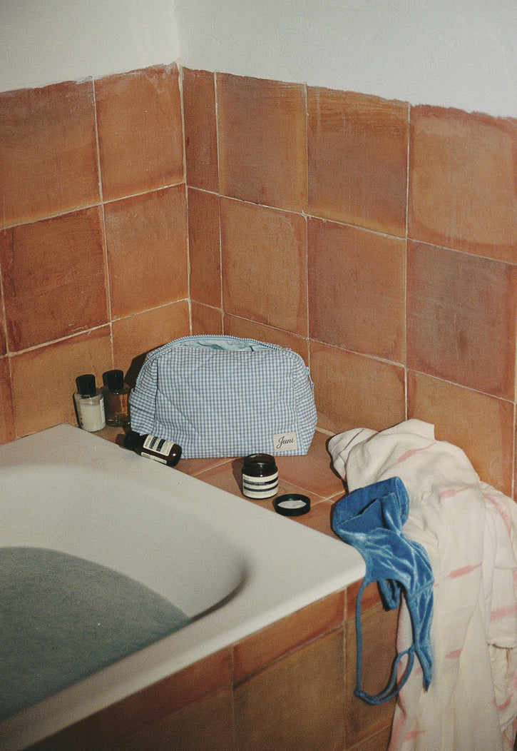 Essentials Pouch - Blue Check