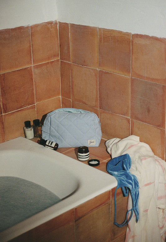 Essentials Pouch - Blue Check