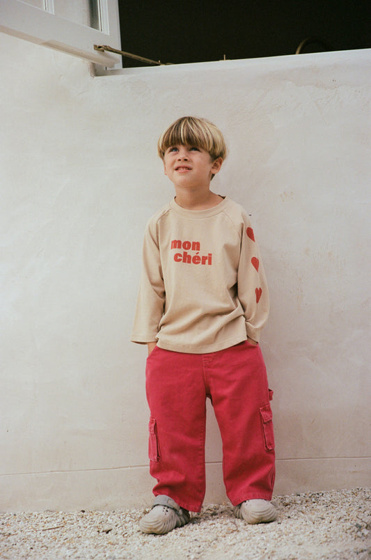 Mon Chéri Long Sleeve Tee - Almond