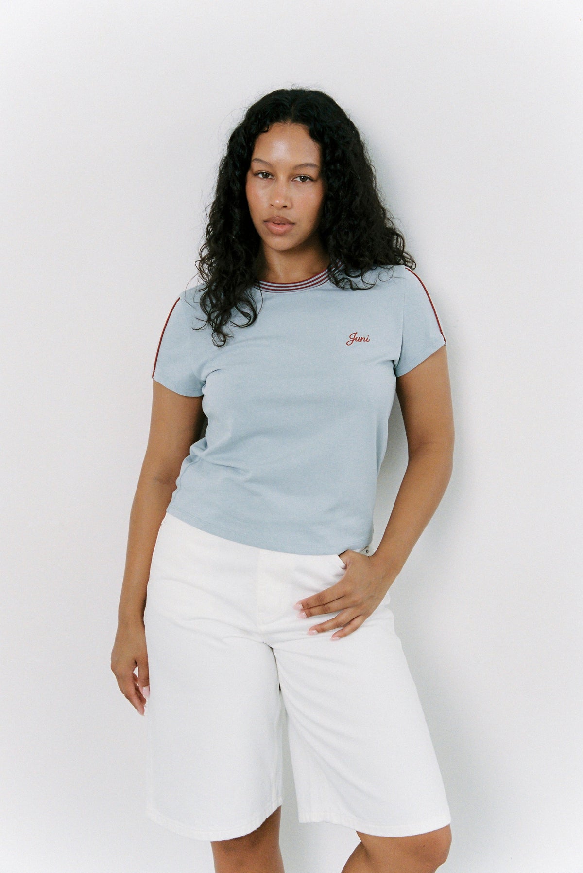 Baby Logo Tee - Stone Blue