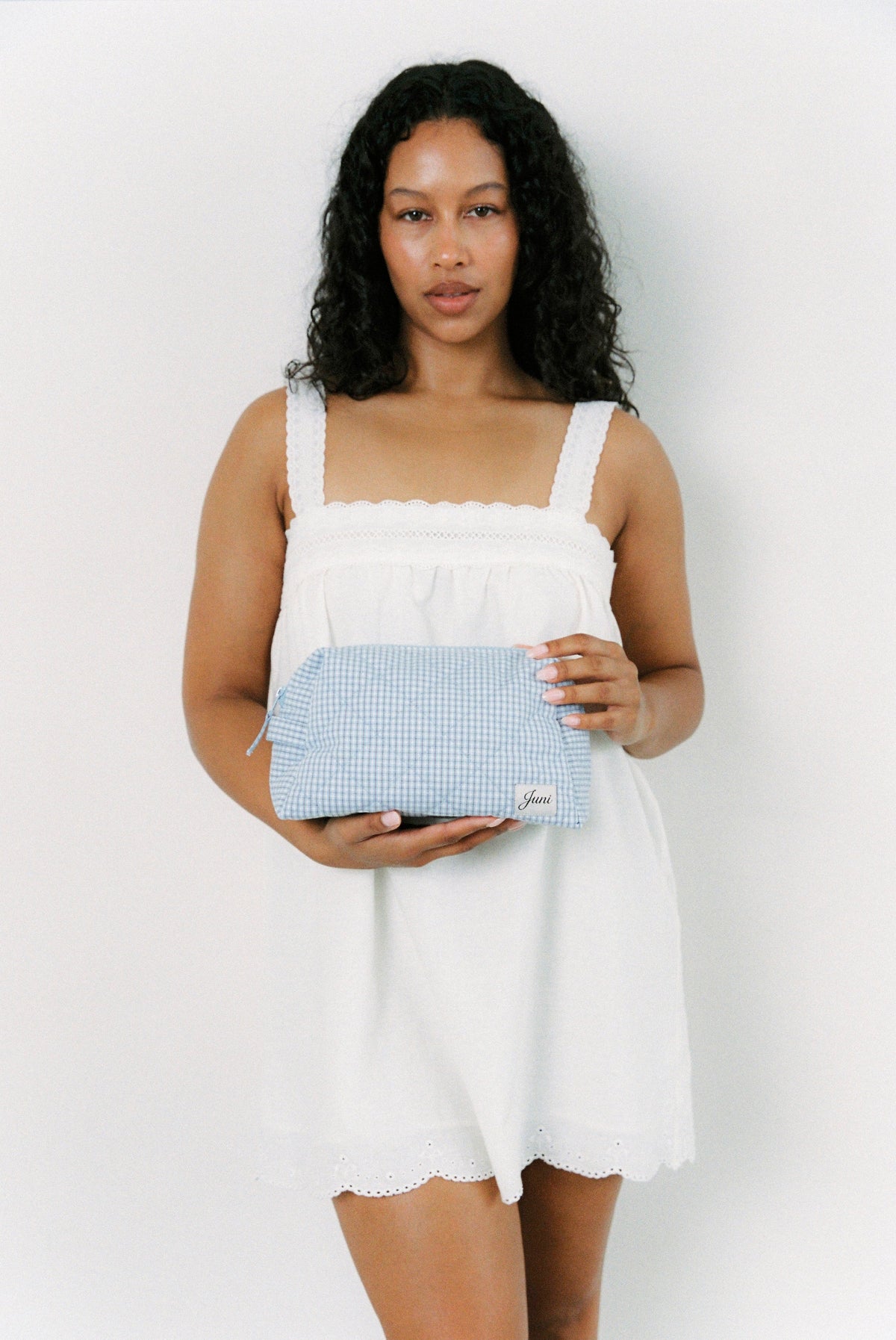 Essentials Pouch - Blue Check